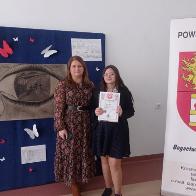 Uczennica Szkoły Podstawowej im. Tadeusza Kościuszki w Łężanach zajęła II miejsce w konkursie Polskiej Poezji Sybirackiej